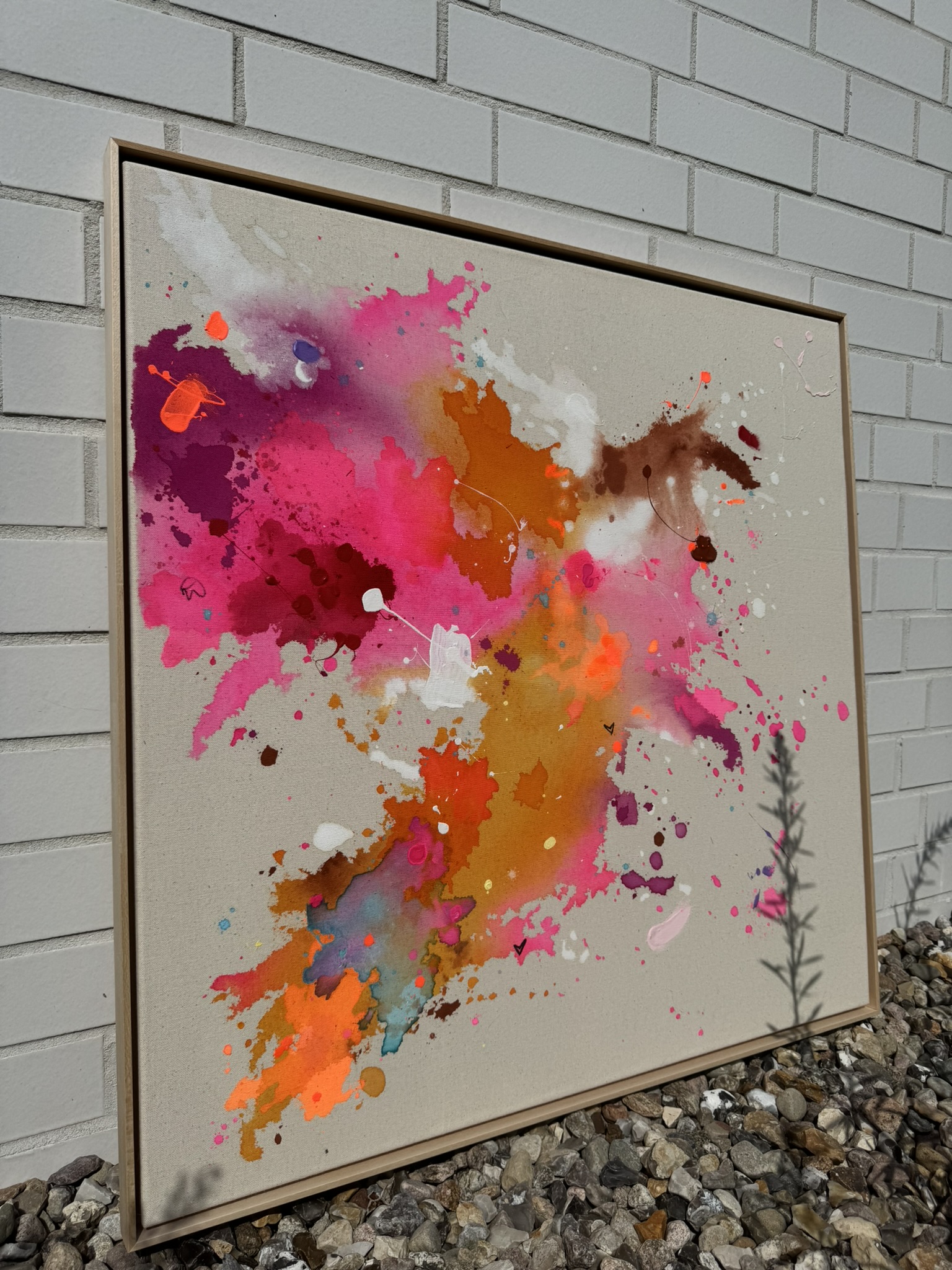 Neonrauschen - Signal, 2026, Acryl auf roher Baumwollleinwand, Ansicht 8